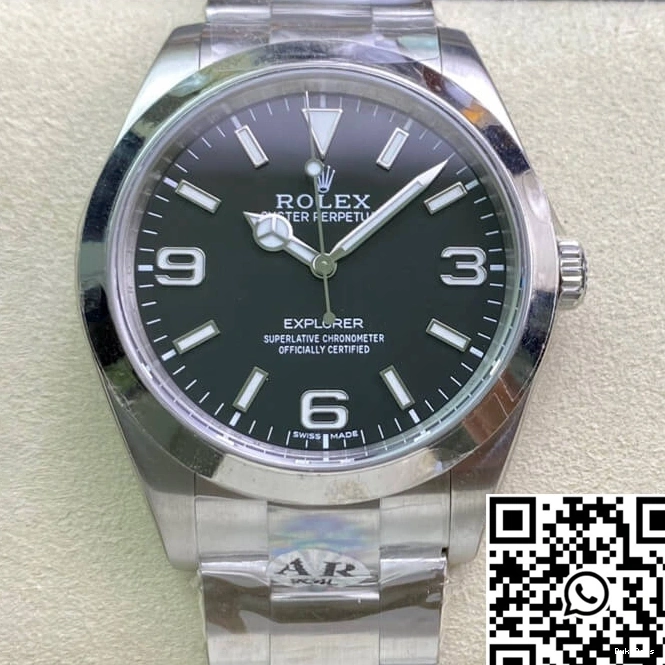 Steel 39MM Rolex M214270-0003 Factory Explorer Stainless AR 0423